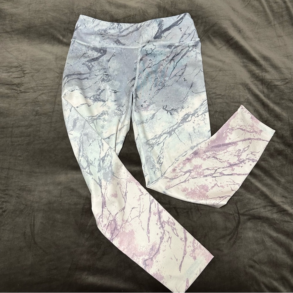 LA+IMAGE Leggings L Marble Rose & Steel Gray